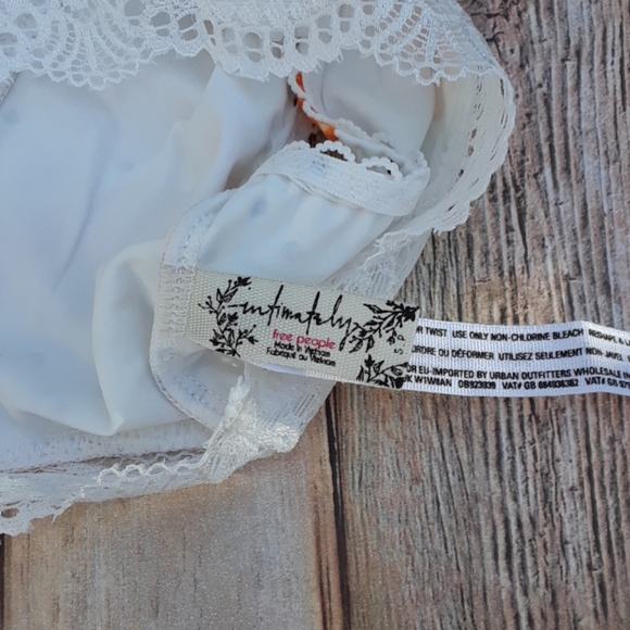 Free People Mari Orange Print Bralette Ivory - Picture 11 of 14